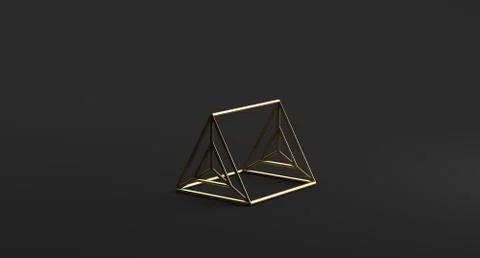Geometric Realistic Looking Mesh Triangle Box イラスト素材
