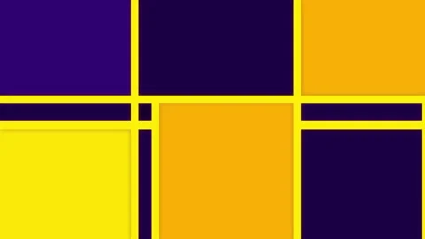 Geometric rectangle square abstract background violet yellow Stock Footage 229023006