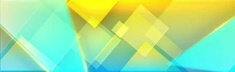 Geometric rectangle square abstract background yellow and blue white. Stock Footage 280036245