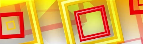 Geometric rectangle square abstract background red yellow white Stock Footage 280036250