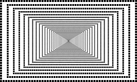 Geometric rectangular background made of chains of squares Stock Illustration