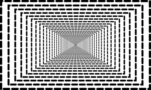 Geometric rectangular background of oval dotted chains Illustrazione stock