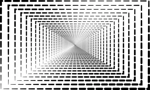 Geometric rectangular background of oval dotted chains of varying thickness Stock Illustration