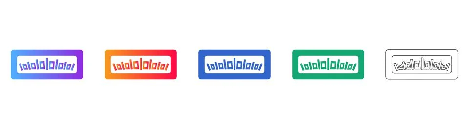Geometric Rectangular UI Element Icons Stockillustratie