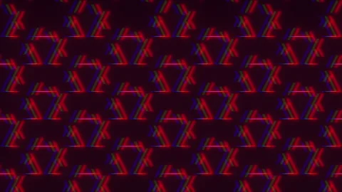 Geometric red and blue zigzag pattern with squares 스톡 동영상 315110441