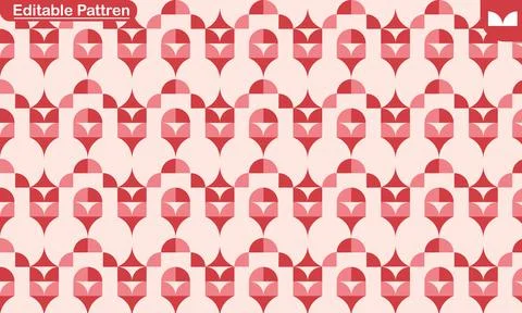 Geometric red and pink repeating background Stock Illustration