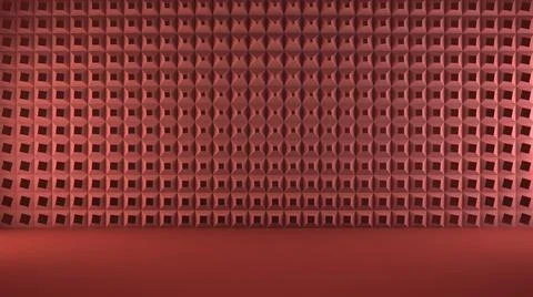 Geometric red colored background, abstract shapes, monogram, wall with three  Stock Photos