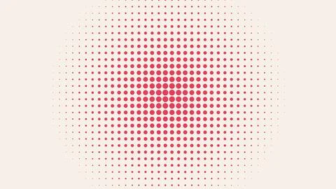 Geometric red dot matrix pattern with gradient intensity on white background 库存插图