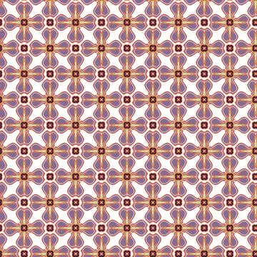 Geometric red seamless pattern black on white background Stock Illustration