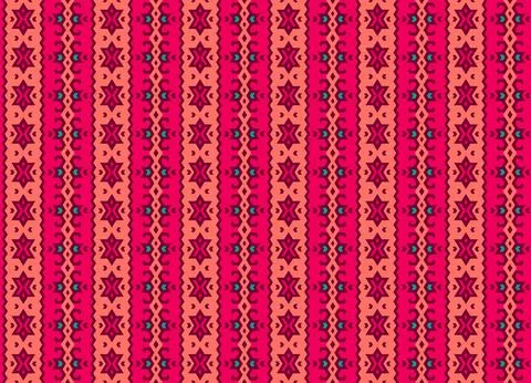Geometric red seamless pattern Stock Illustration