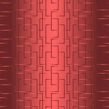 Geometric red seamless pattern with square gradient lines. Red repeating elegant Stock Illustration
