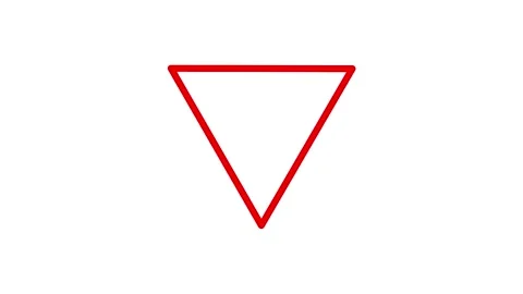 Geometric red triangle line animation forms and fills on white background Stock Footage 337352277