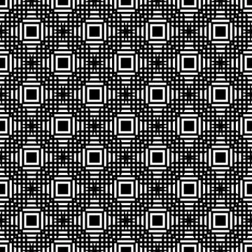 Geometric repeatable grid, mesh pattern. mosaic of intersecting squares Stock Illustration