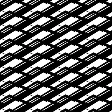 Geometric repeatable pattern. Abstract monochrome background. Vector Stock Illustration