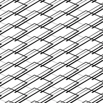 Geometric repeatable pattern. Abstract monochrome background. Vector Stock Illustration