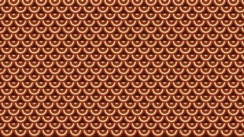 Geometric repeating ovals pattern with brown gradient shading on neutral ba.. Stock Illustration
