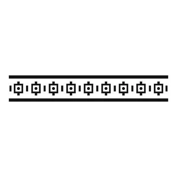 Geometric repeating pattern decorative border monochrome design 스톡 일러스트