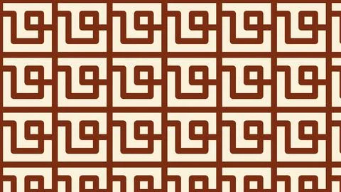 Geometric repeating pattern with hanzi characters on white background Stock Illustration
