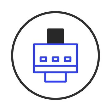 Geometric representation of technology interface showcasing connection with.. Stockillustratie