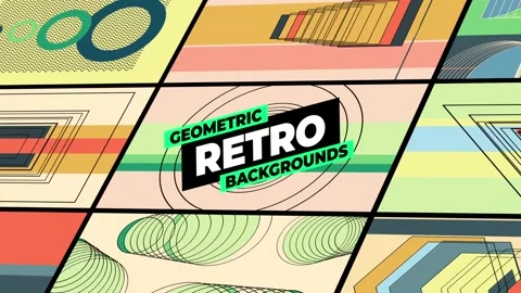 Geometric Retro Backgrounds Stock After Effects