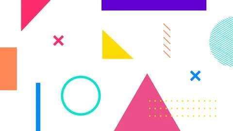 Geometric Retro-Inspired Artwork Background Stock Illustration