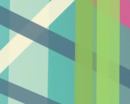 A geometric retro pattern background with teal, green, cream and pink strip.. Stock-Illustration