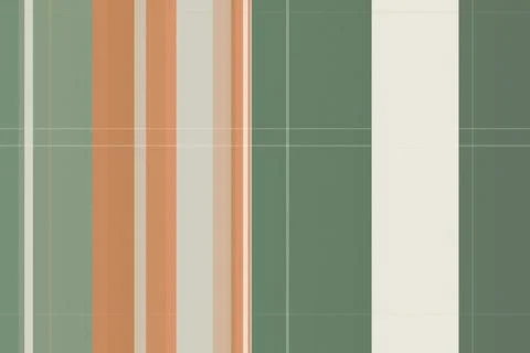 A geometric retro pattern of green, peach, and off-white vertical stripes c.. Stock Illustration