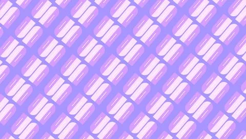 Geometric Retro Seamless Pattern With Purple And Orange Mid Century Shapes .. Stock Illustration