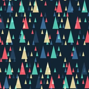 Geometric retro triangles seamless pattern Stock-Illustration