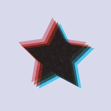 Geometric Risograph effect Illustrazione stock