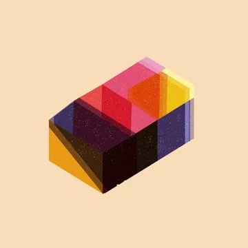 Geometric Risograph Effect Illustrazione stock