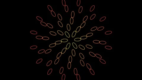 Geometric rosette pattern spinning on black background 4K Stock Footage 337119850