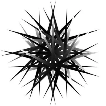 Geometric rotating form. Editable vector illustration. Stock Illustration