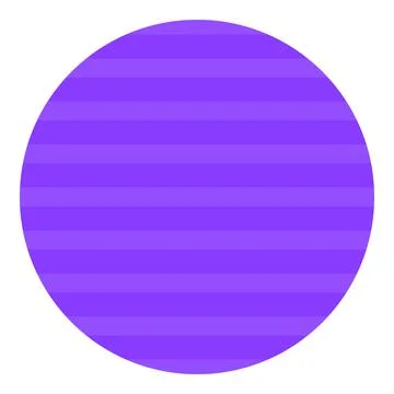 Geometric round circle shape horizontal stripes pattern design element purple Stock Illustration