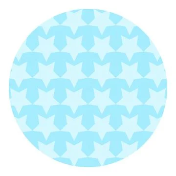 Geometric round circle shape star pattern seamless texture design element lig Stock Illustration