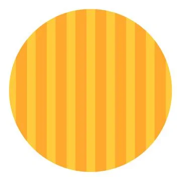 Geometric round circle shape vertical stripes pattern design element yellow Stock Illustration