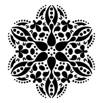 Geometric round ornament Illustrazione stock