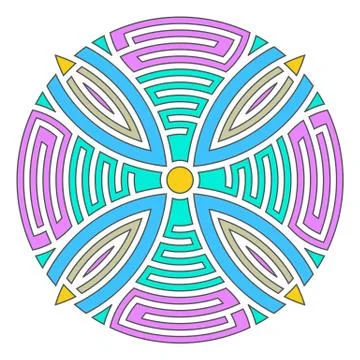 Geometric round ornament Stock-Illustration