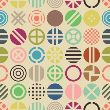 Geometric round pattern Illustrazione stock