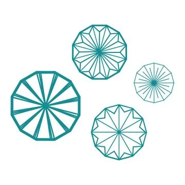 Geometric round shape rings abstract circle logo vector design graphic elemen Stock Illustration