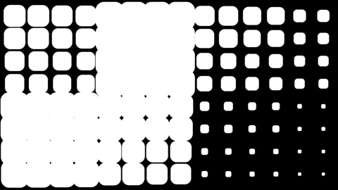 Geometric Rounded Rectangle Grid Reveal Luma Matte Transition Animation Stockbeeldmateriaal 336112197