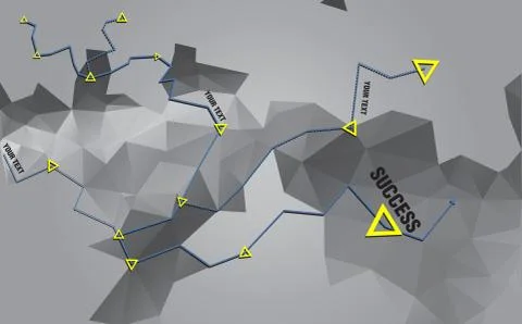 Geometric rumpled triangular 스톡 일러스트
