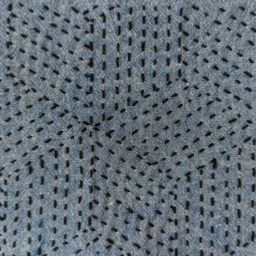 Geometric Sashiko Embroidery Textile Pattern.  Stock Photos