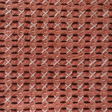 Geometric Sashiko Textile Surface. Stock Photos