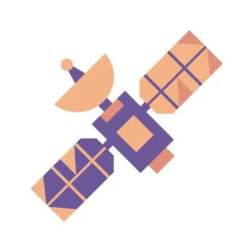 Geometric satellite vector illustration Stock Illustration