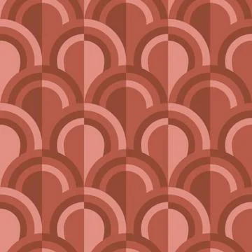Geometric scales pattern in terracotta soil colors Stock Illustration