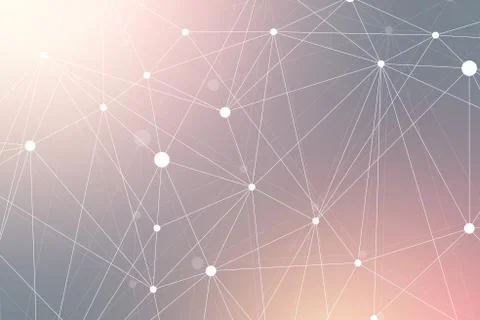 Geometric scientific background molecule and communication. Big data complex 스톡 일러스트