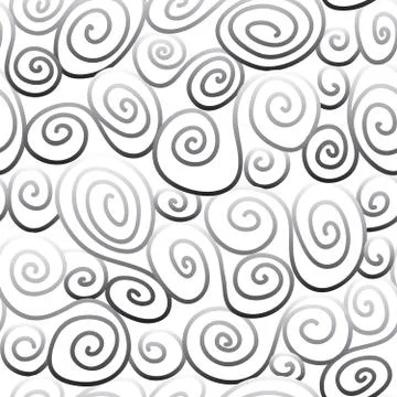 Geometric scroll seamless pattern. Abstract swirl line background Illustrazione stock