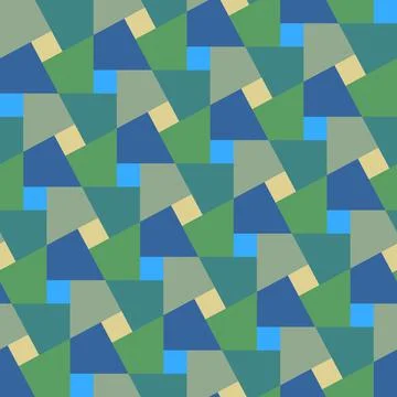 Geometric seamless 3D pattern. Squares. Triangles. Optical illusions. Stock Illustration