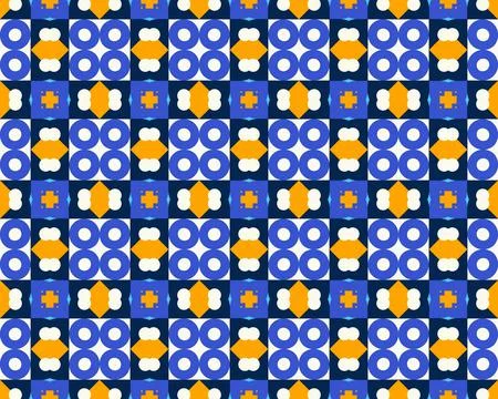 Geometric seamless abstract fabric Design with multicolor Pattern native tribal 스톡 일러스트